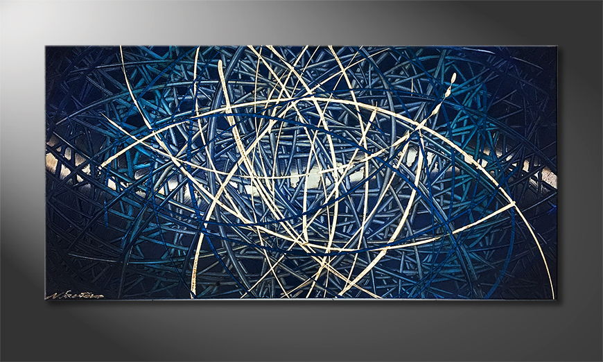 El cuadro para la sala Blue Flow 120x60cm