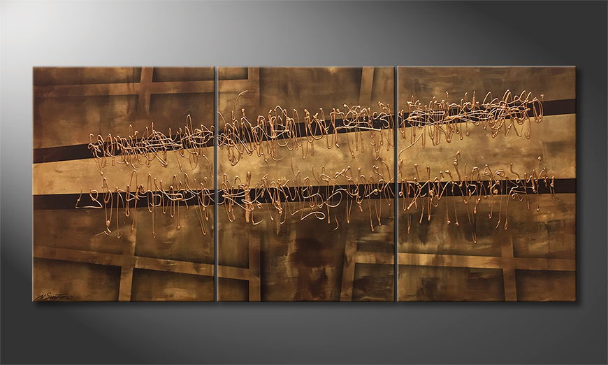El cuadro para la sala Copper Move 180x80cm