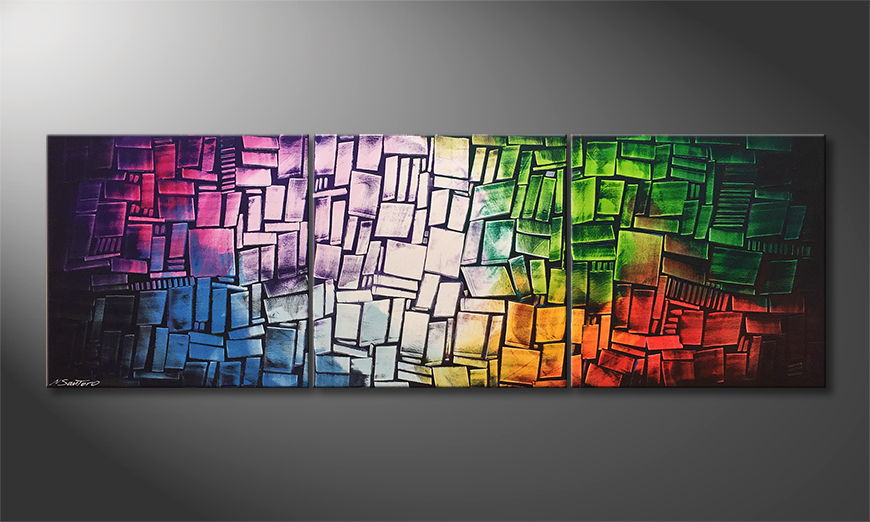 El cuadro para la sala Expressive Colors 210x70cm