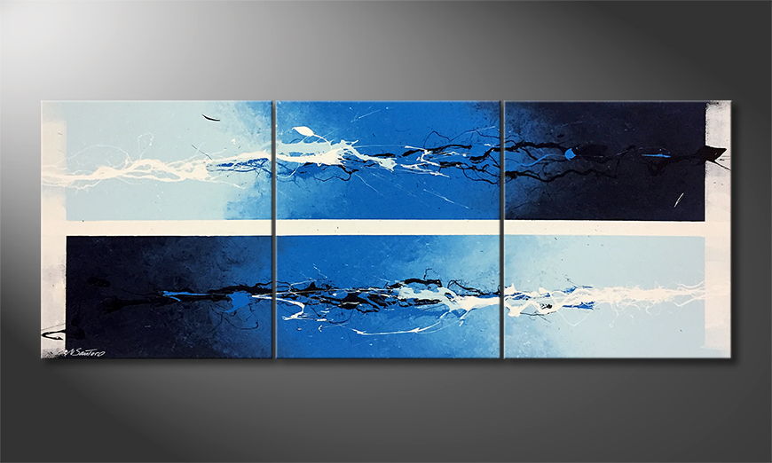 El cuadro para la sala Liquid Ocean 180x70cm