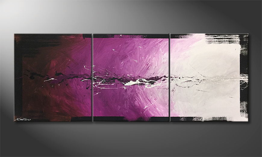El cuadro para la sala Purple Phase 180x70cm
