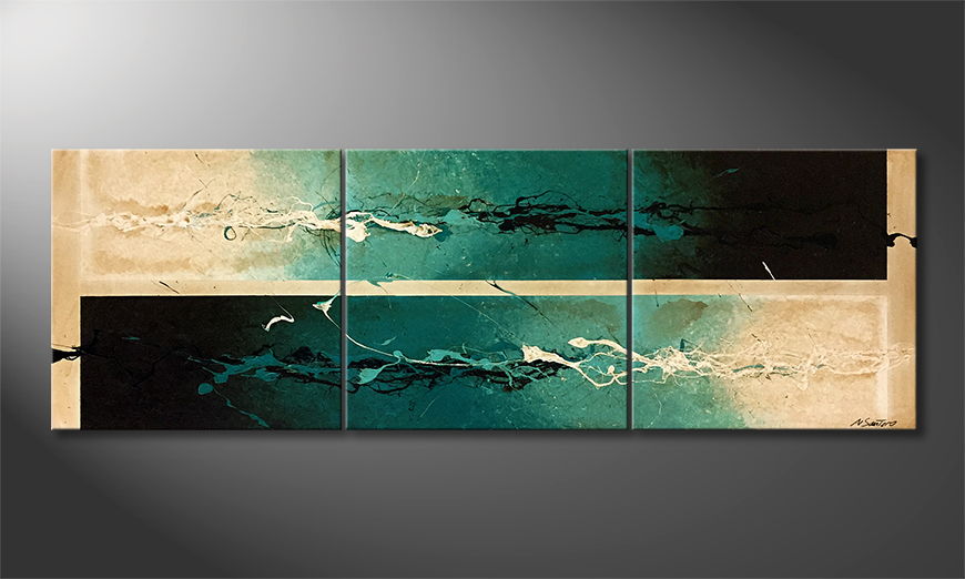 La pintura exclusiva Aqua Storm 210x70cm