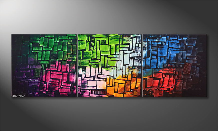 La pintura exclusiva Cubic Colors 210x70cm
