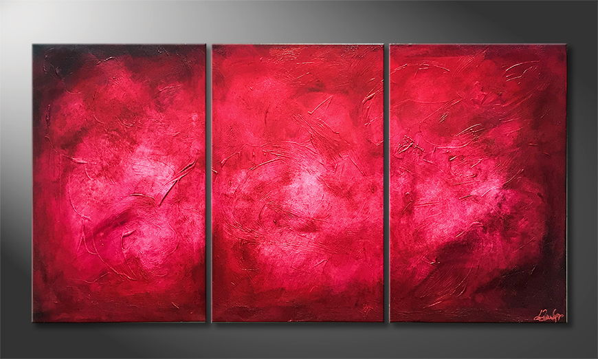 La pintura exclusiva Deep Red 150x80cm