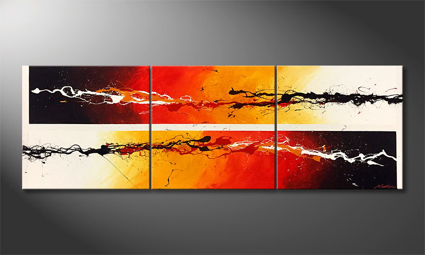 La pintura exclusiva Fire Of Motion 210x70cm