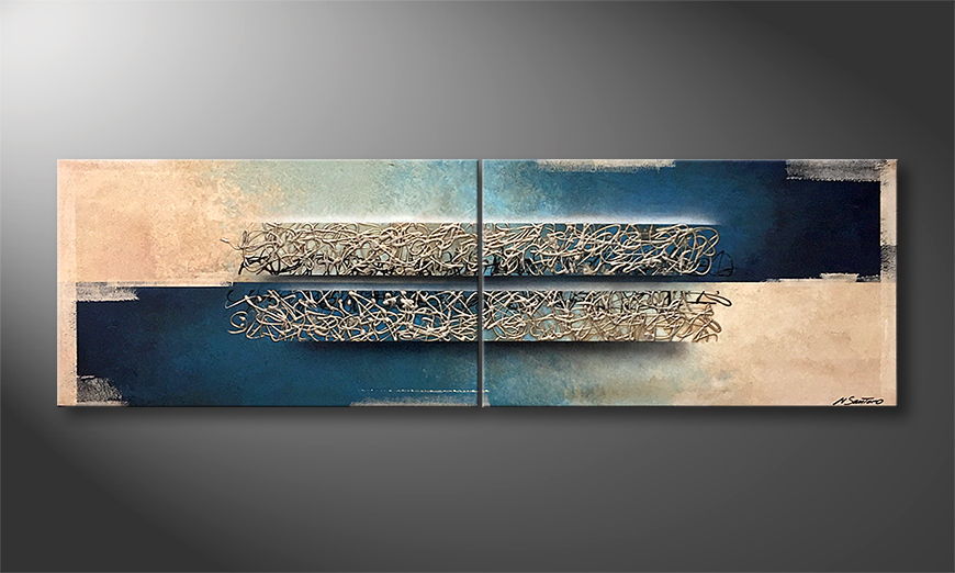 La pintura exclusiva Frozen Streams 200x60cm