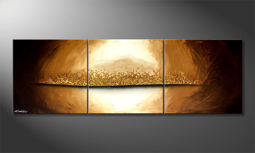 La pintura exclusiva Golden Dawn 210x70cm