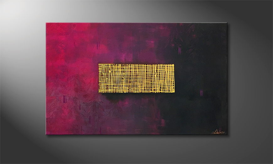 La pintura exclusiva Golden Matrix 120x75cm