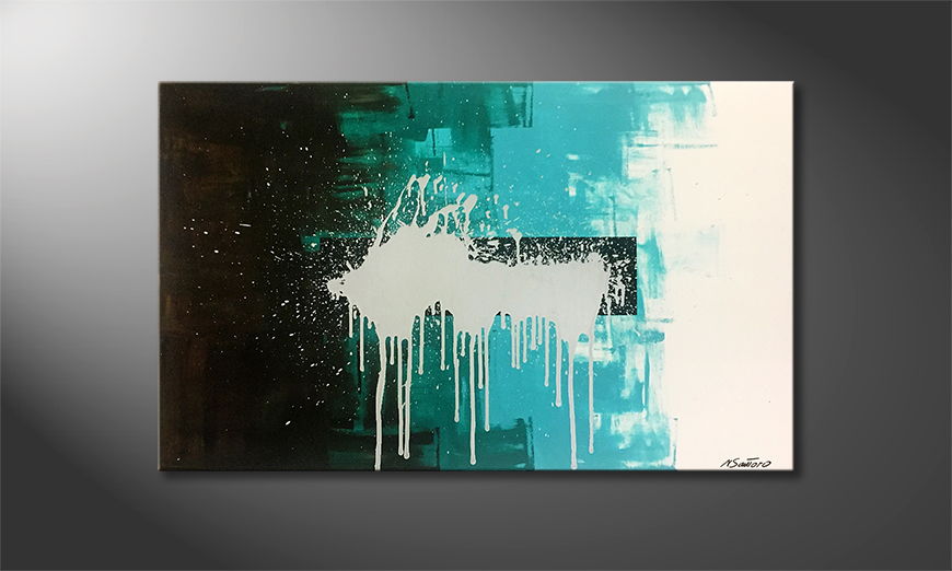 La pintura exclusiva Ice Splash 120x75cm