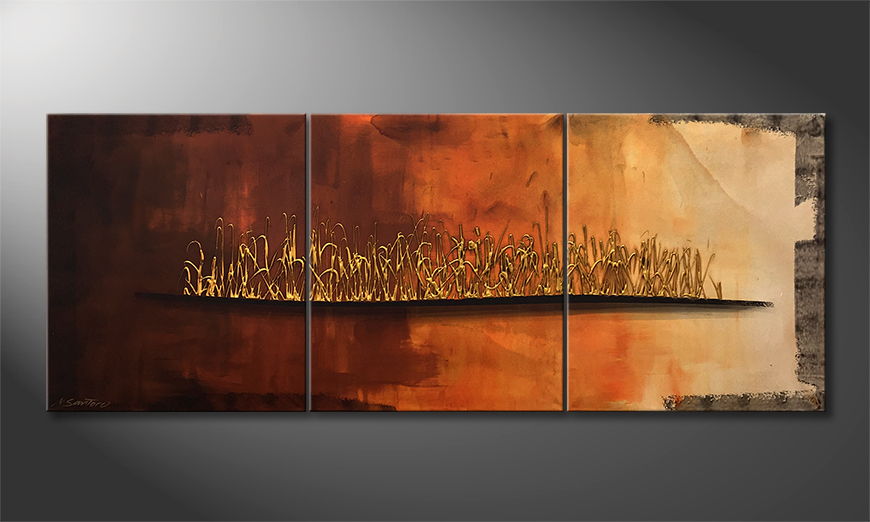 La pintura exclusiva Indian Sunrise 180x70cm