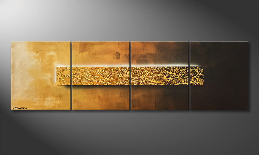 La pintura exclusiva Middle Of Gold 200x60cm