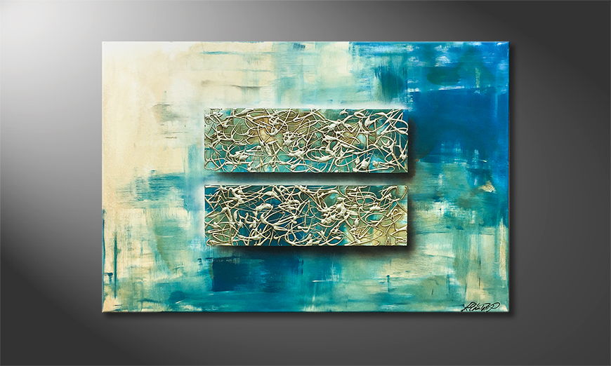 La pintura exclusiva Ocean Contrast 120x80cm