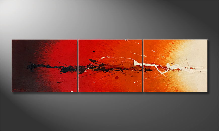 La pintura exclusiva On Fire 180x50cm