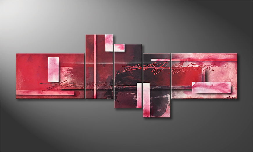 La pintura exclusiva Red Clouds 230x90cm