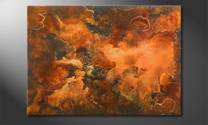 La pintura exclusiva Rusty Clouds 140x100cm