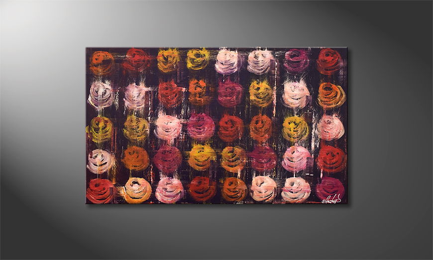 La pintura exclusiva Summer Roses 100x60cm