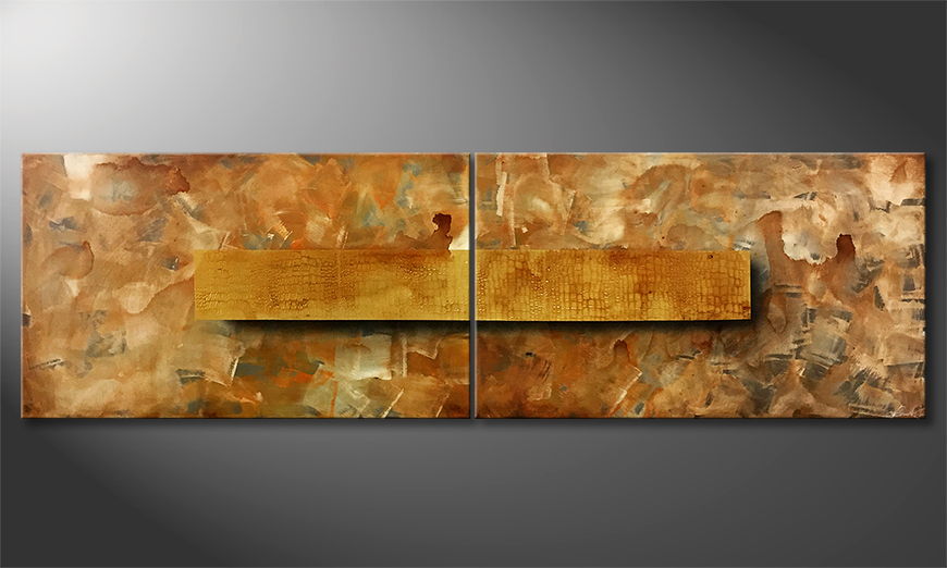 Pintura de lienzo Acient Gold 200x60cm