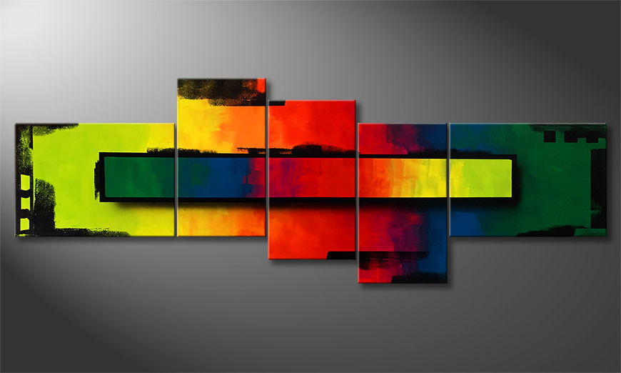 Pintura de lienzo Color Blocking 260x90cm