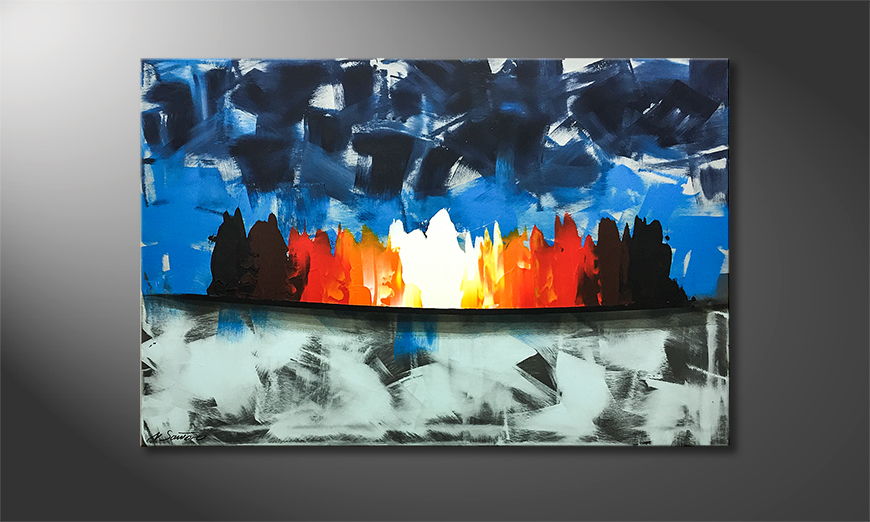 Pintura de lienzo Fire And Ice 120x80cm