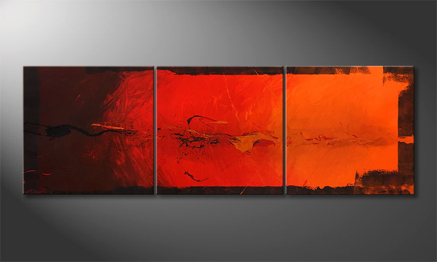 Pintura de lienzo Fire Eruption 180x60cm
