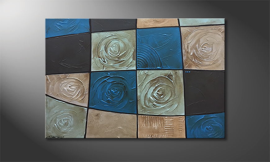 Pintura de lienzo Frozen Roses 120x80cm
