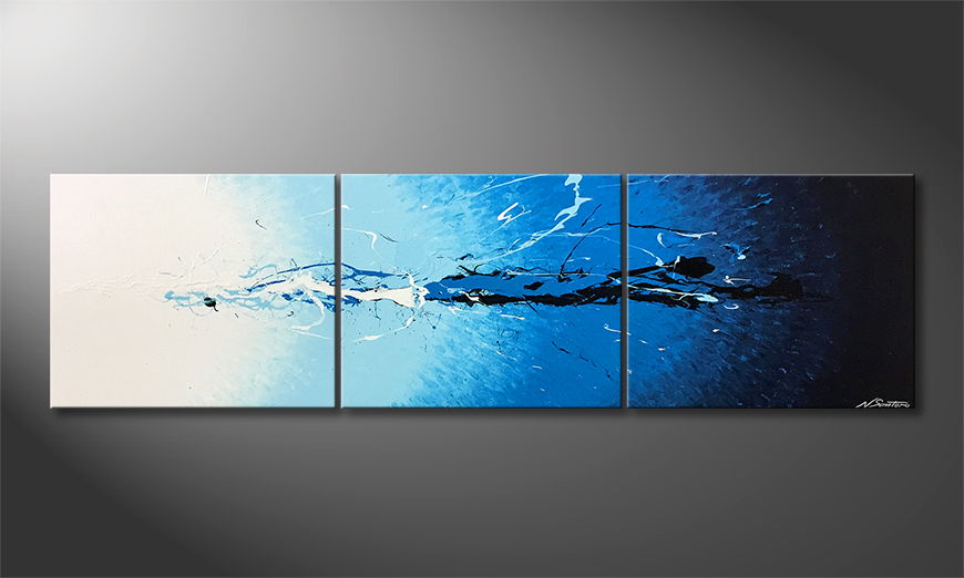 Pintura de lienzo Open Water 180x50cm