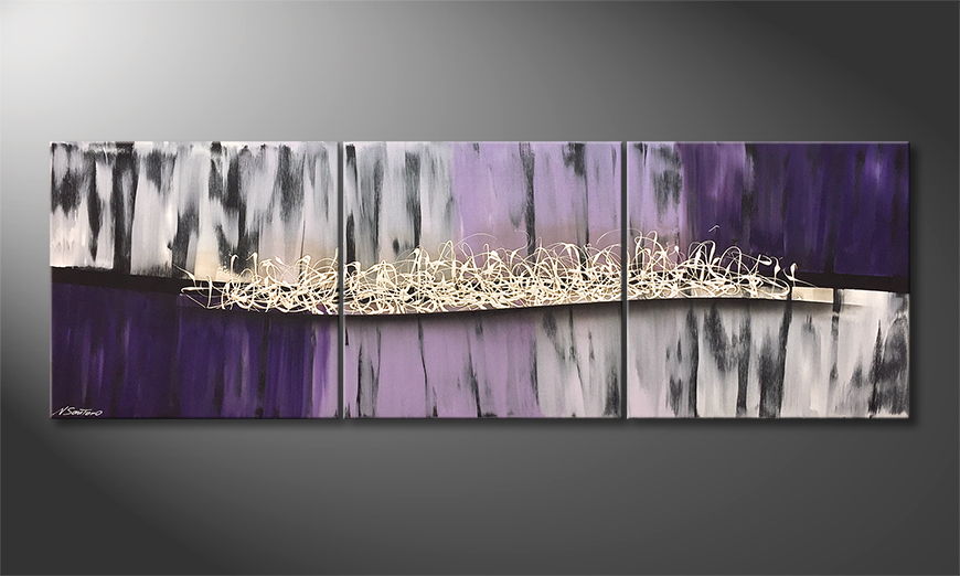Pintura de lienzo Purple Dream 210x70cm