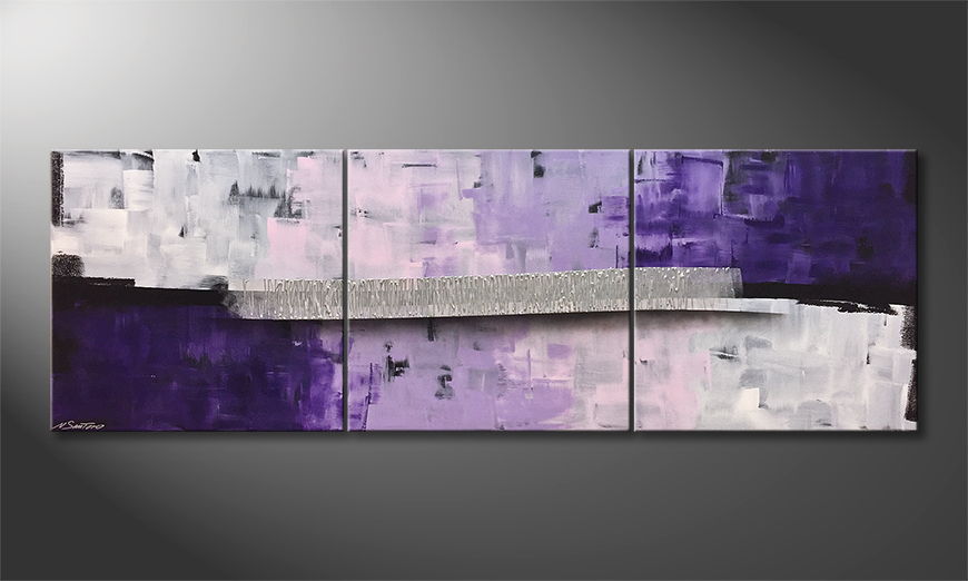 Pintura de lienzo Purple Fusion 210x70cm