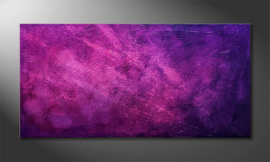 Pintura de lienzo Purple Sky 140x70cm
