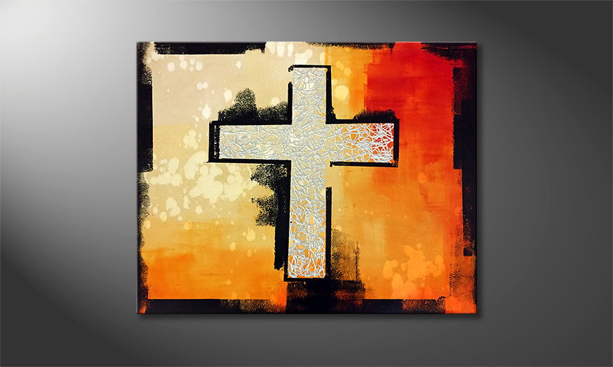 Pintura de lienzo Sign Of The Cross 100x80cm